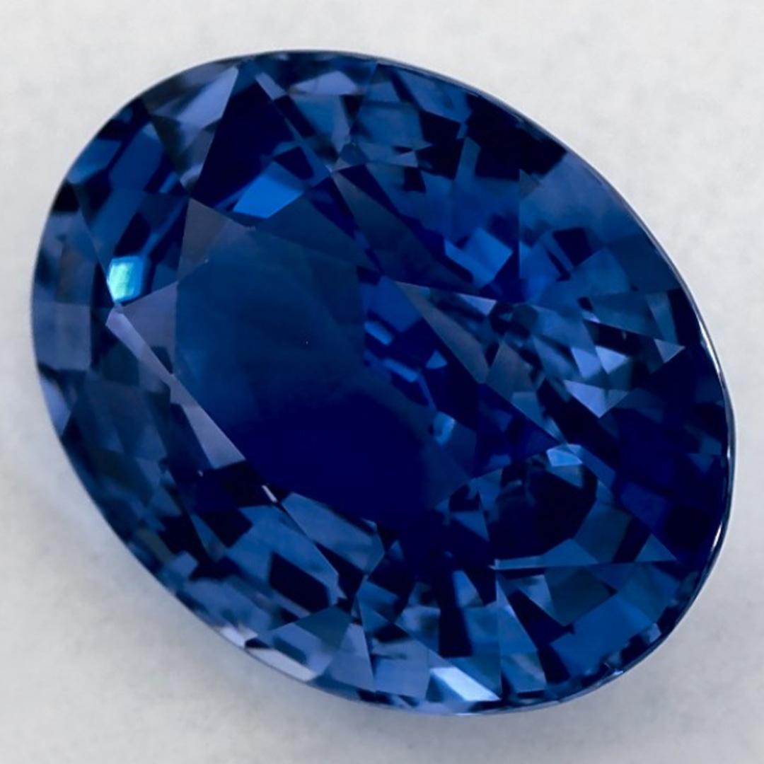 Taglio ovale 4.45 Ct Blue Sapphire Oval Loose Gemstone in vendita