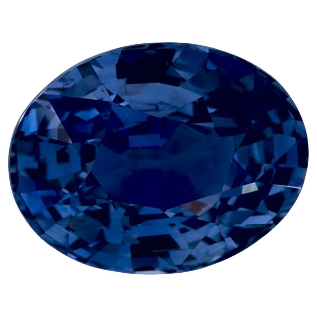 4.45 Ct Blue Sapphire Oval Loose Gemstone