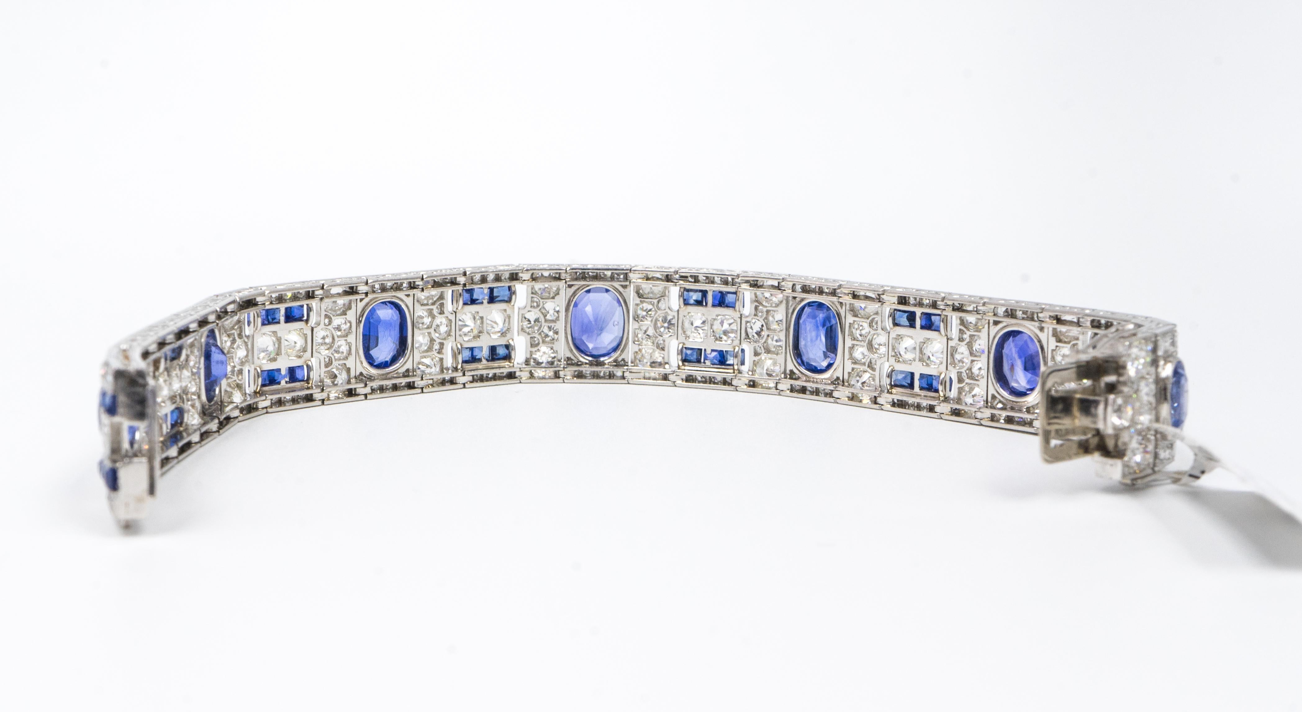 art deco sapphire diamond bracelet