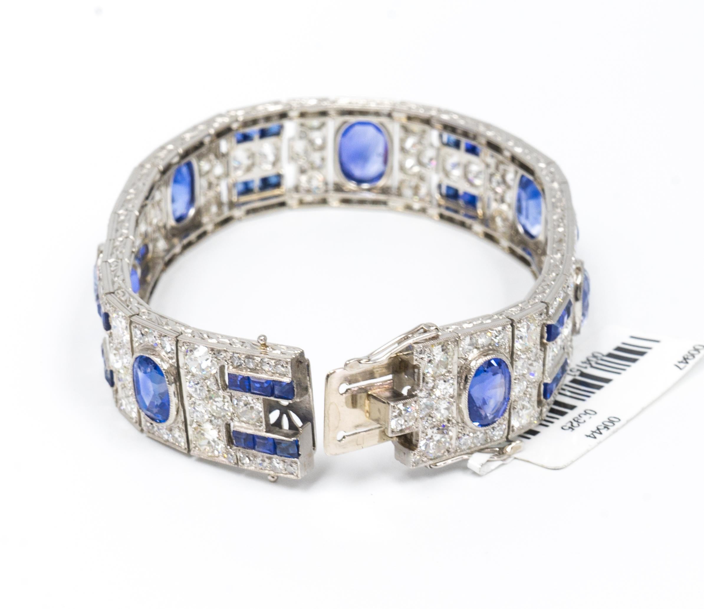 art deco sapphire and diamond bracelet