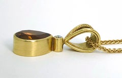 Citrine Diamond Pendant, Lynn Kathyrn Miller, Lynn K Designs