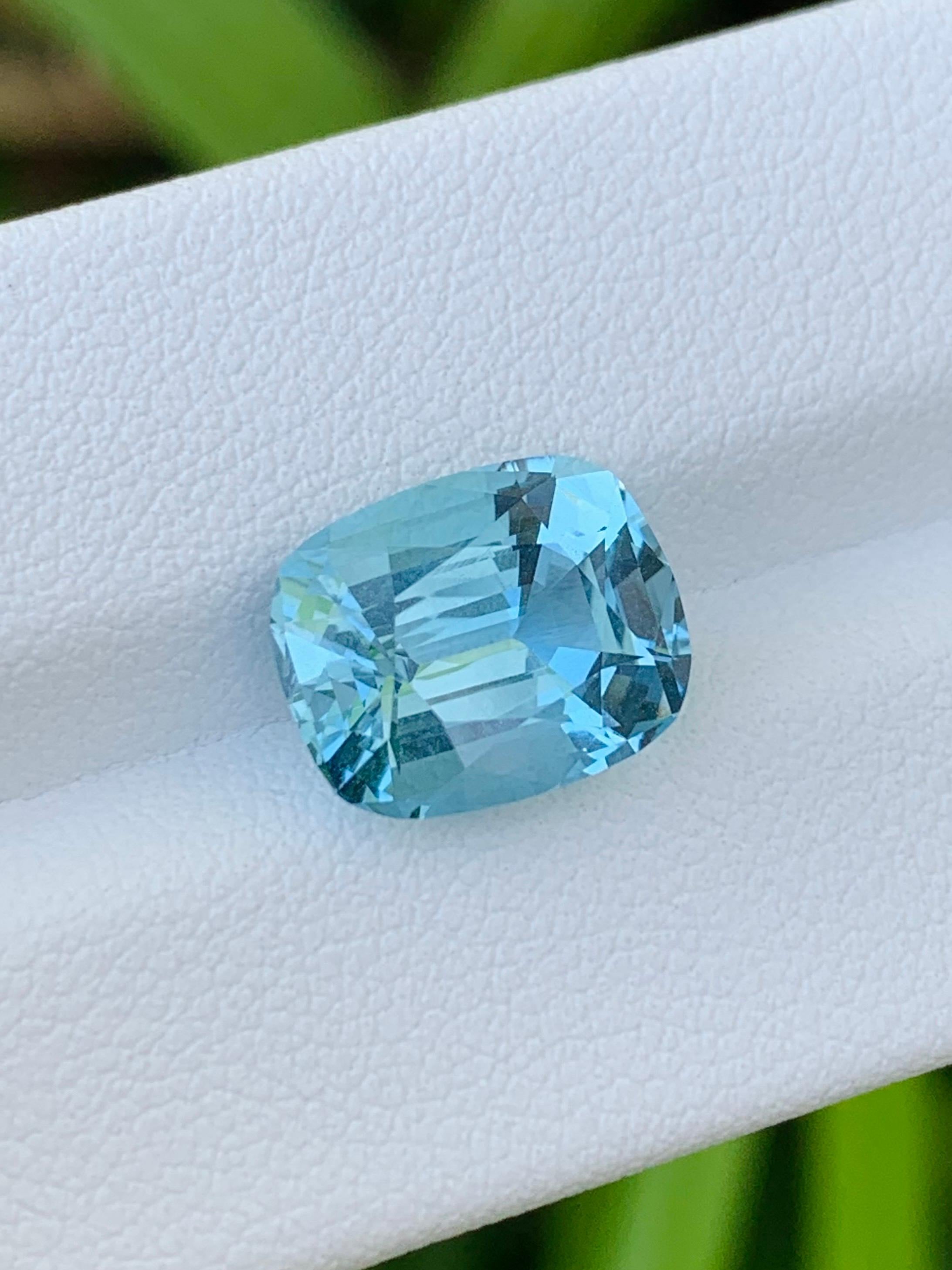 4,46 qt Aguamarina Natural Santa Marina Germeny corte ojo limpio calidad Gema en venta 4