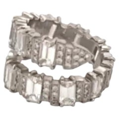 4.46 cts. Diamond Spiral Bypass Ring with Jagged Arrow Design