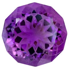 44.75 Carat Natural Loose Amethyst Flower Cut Gemstone