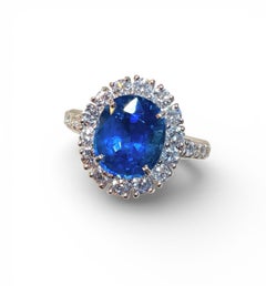 4.47Ct AGL Certificate Natural Burma No heat Sapphire Eye Clean Gemstone Unheat