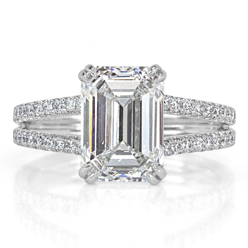 4.47ct Emerald Cut Lab Grown Diamond Engagement Ring For Sale