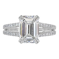 4.47ct Emerald Cut Lab Grown Diamond Engagement Ring