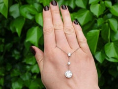 Antique 4.48 Carat Diamond and Platinum Necklace, circa 1920