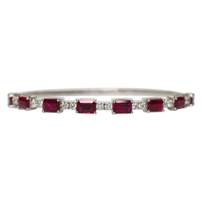 4.48 Carat Ruby Bangle For Sale