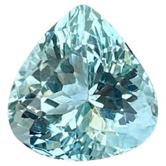 4.48 carats Sea Blue Aquamarine Stone Pear Cut Natural African Gemstone