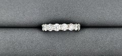 Beautiful 4.48 Carat Round Diamond Eternity Band, 16 Diamonds, Platinum