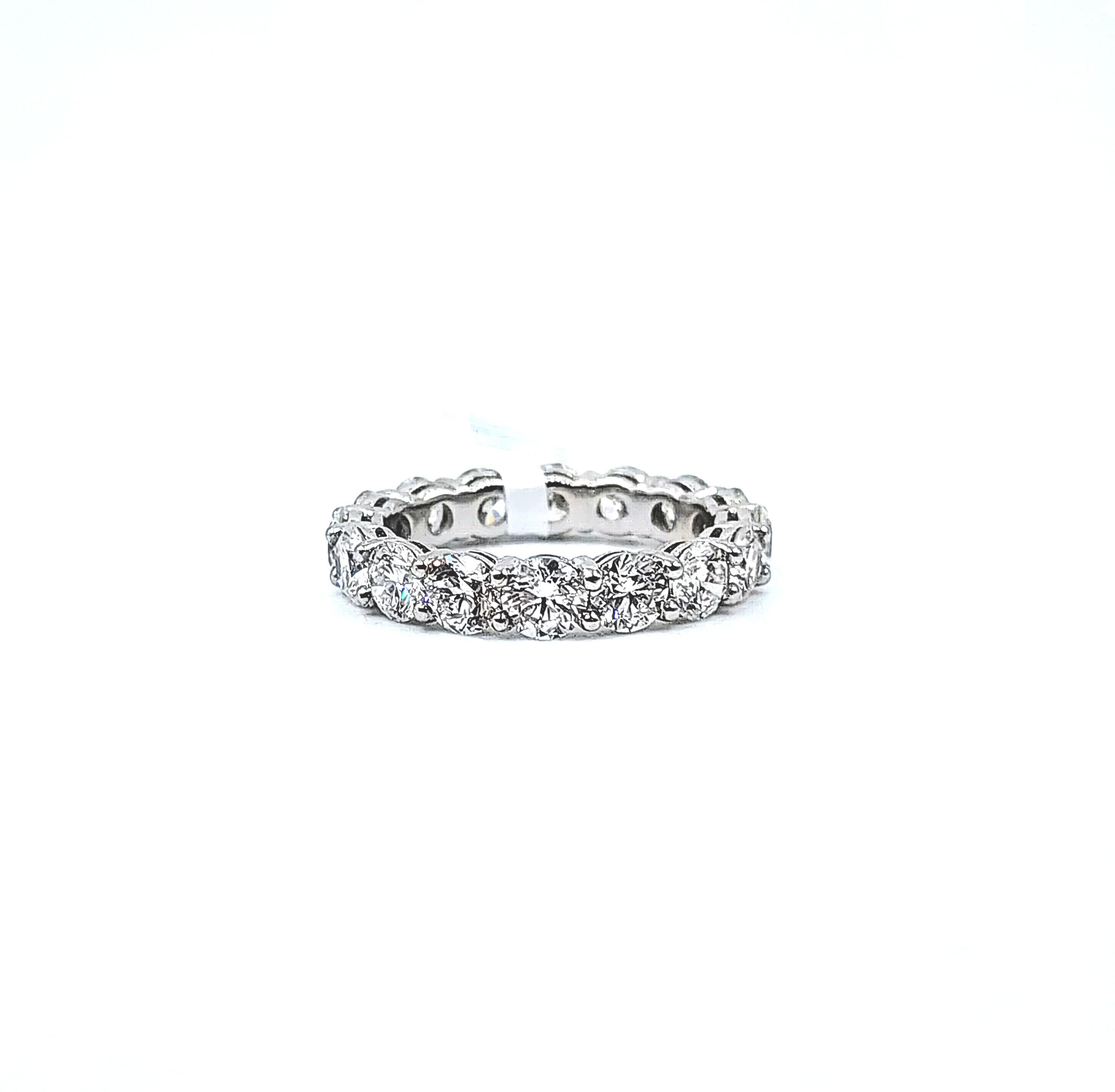 4.48 ct Diamond Eternity Ring For Sale 4