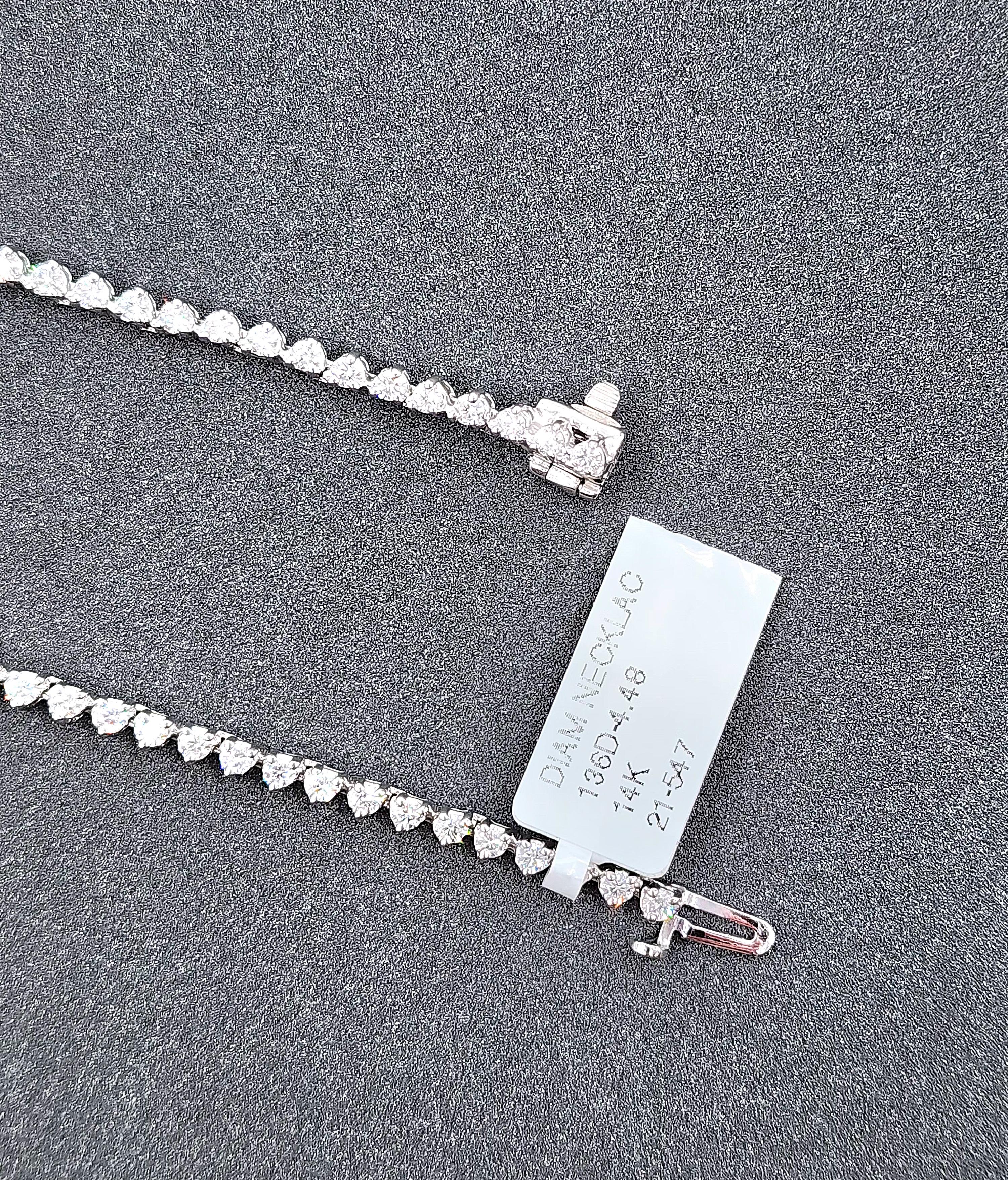 4.48 ct Diamond Tennis Necklace In New Condition In Chicago, IL