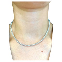 Tennis-Halskette mit 4,48 Karat Diamanten