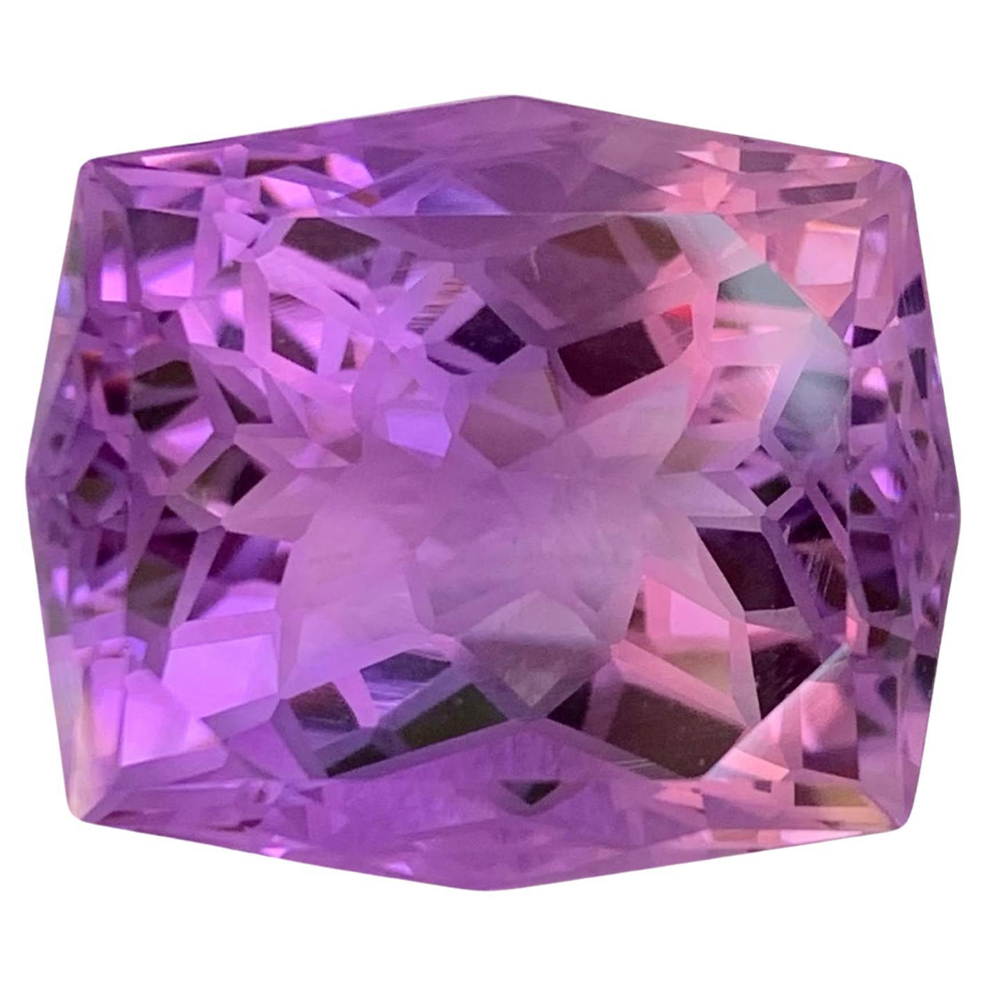44.80 carats Frosted Purple Amethyst Custom Precision Cut Brazilian Gemstone