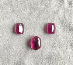 44.85 Carats Rubellite Tourmaline 3 Pieces Top Fine Jewelry Set Natural Gemstone