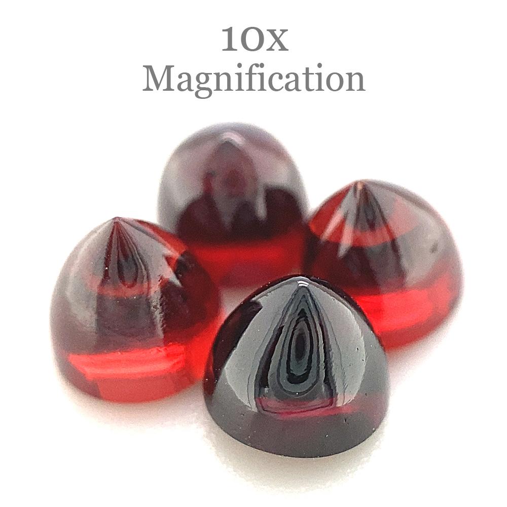 Garnet rhodolite rouge à balles rondes Almandine/Almandite de 4,48 carats serti de 4 pierres en vente 5