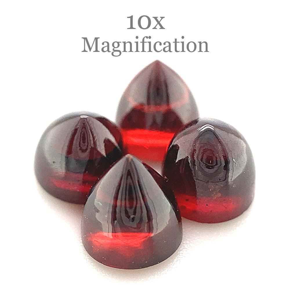 Garnet rhodolite rouge à balles rondes Almandine/Almandite de 4,48 carats serti de 4 pierres en vente 6