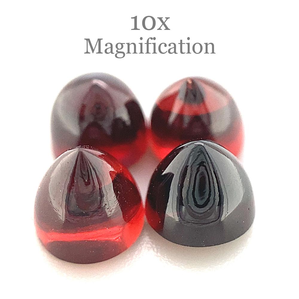 Garnet rhodolite rouge à balles rondes Almandine/Almandite de 4,48 carats serti de 4 pierres en vente 7