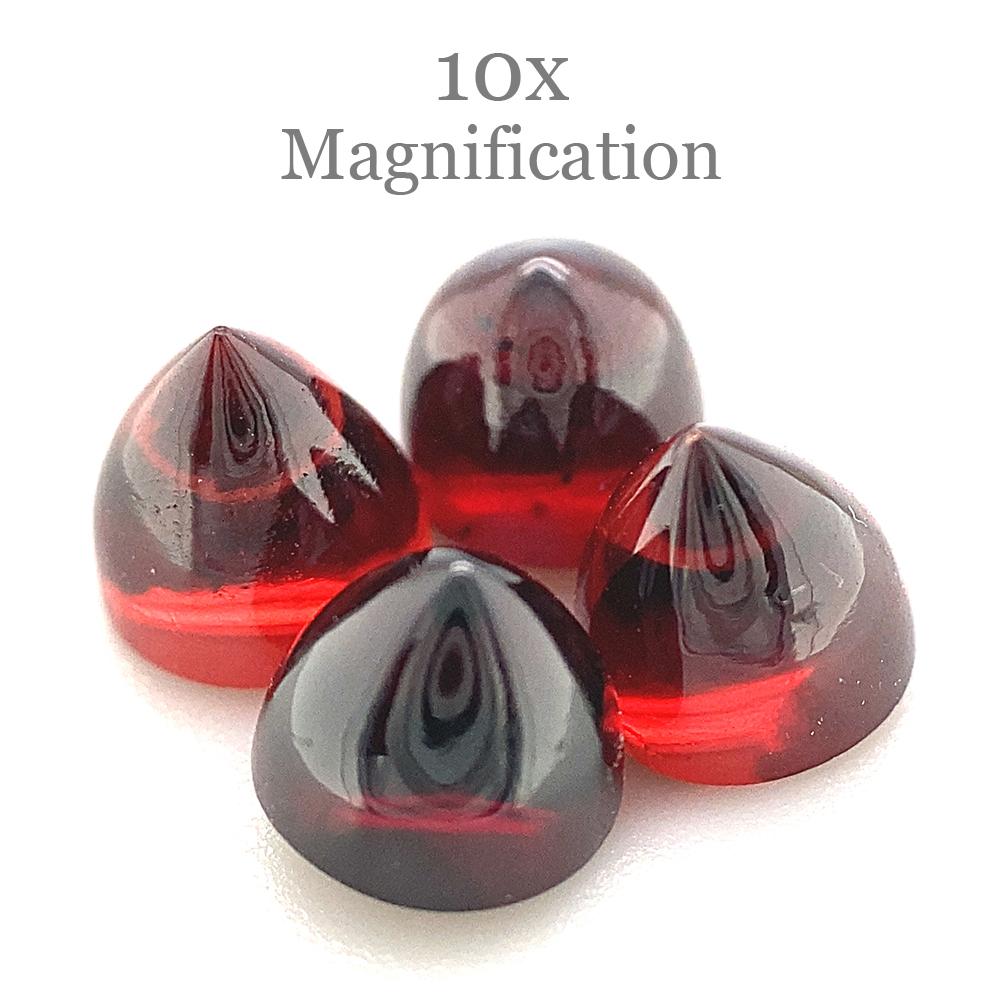 Garnet rhodolite rouge à balles rondes Almandine/Almandite de 4,48 carats serti de 4 pierres en vente 8