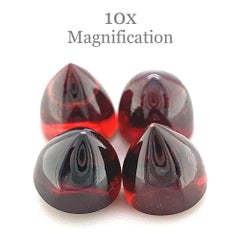 4.48ct 4 Stone Set Almandine/Almandite Round Bullet Red Rhodolite Garnet from Mo