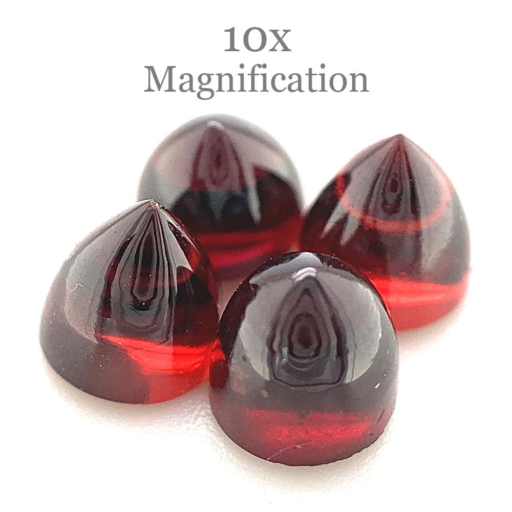 Garnet rhodolite rouge à balles rondes Almandine/Almandite de 4,48 carats serti de 4 pierres Unisexe en vente