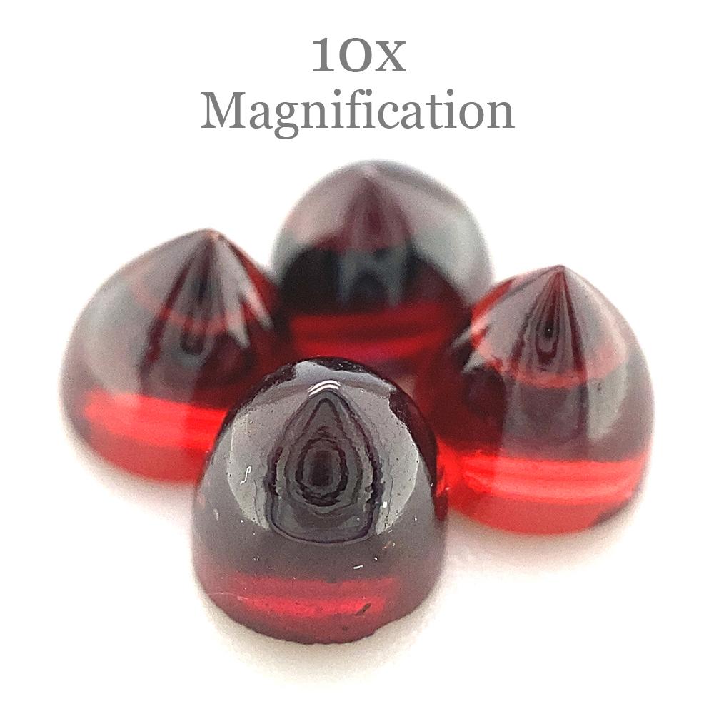 Garnet rhodolite rouge à balles rondes Almandine/Almandite de 4,48 carats serti de 4 pierres en vente 1