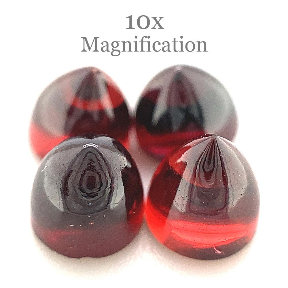 Garnet rhodolite rouge à balles rondes Almandine/Almandite de 4,48 carats serti de 4 pierres en vente 2