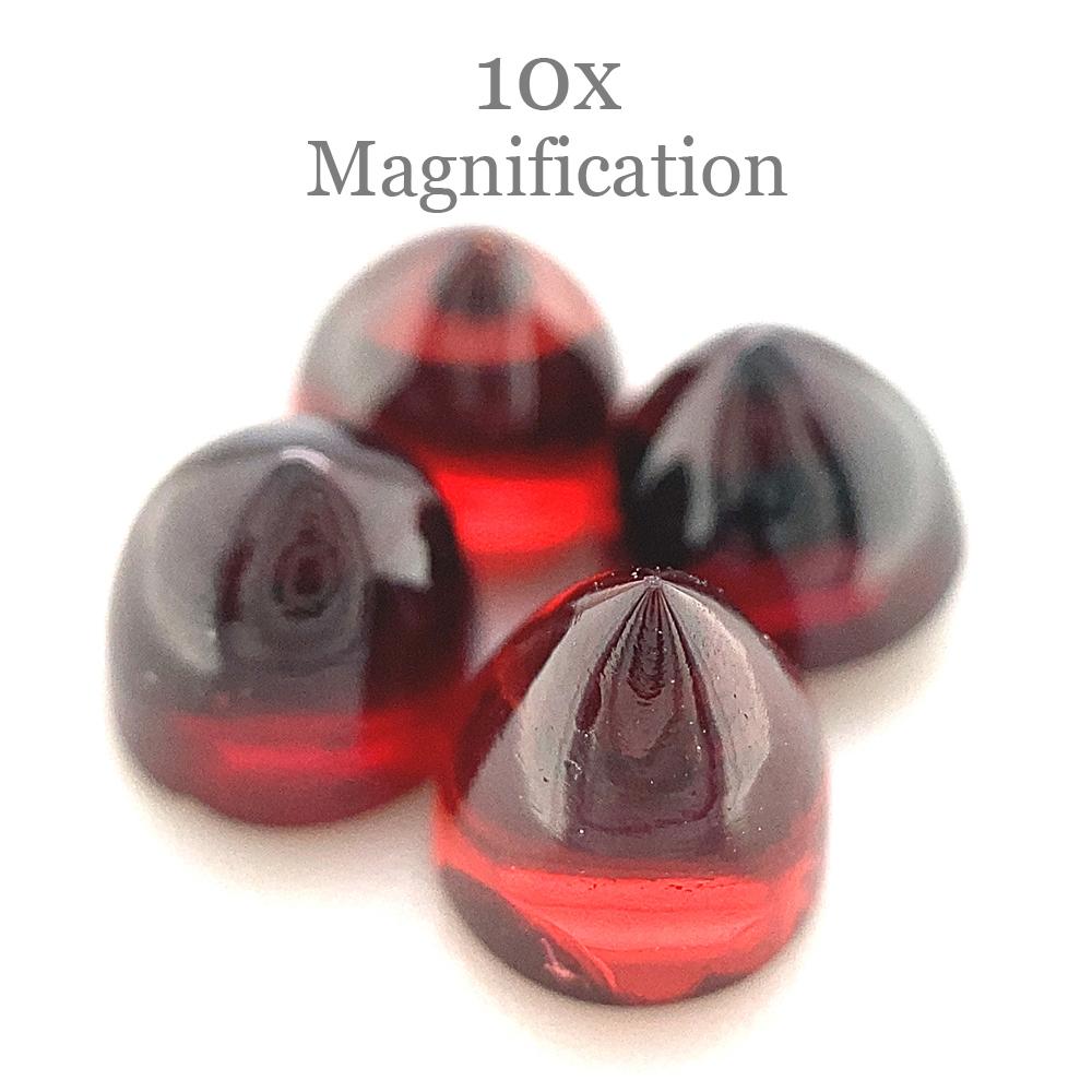 Garnet rhodolite rouge à balles rondes Almandine/Almandite de 4,48 carats serti de 4 pierres en vente 3
