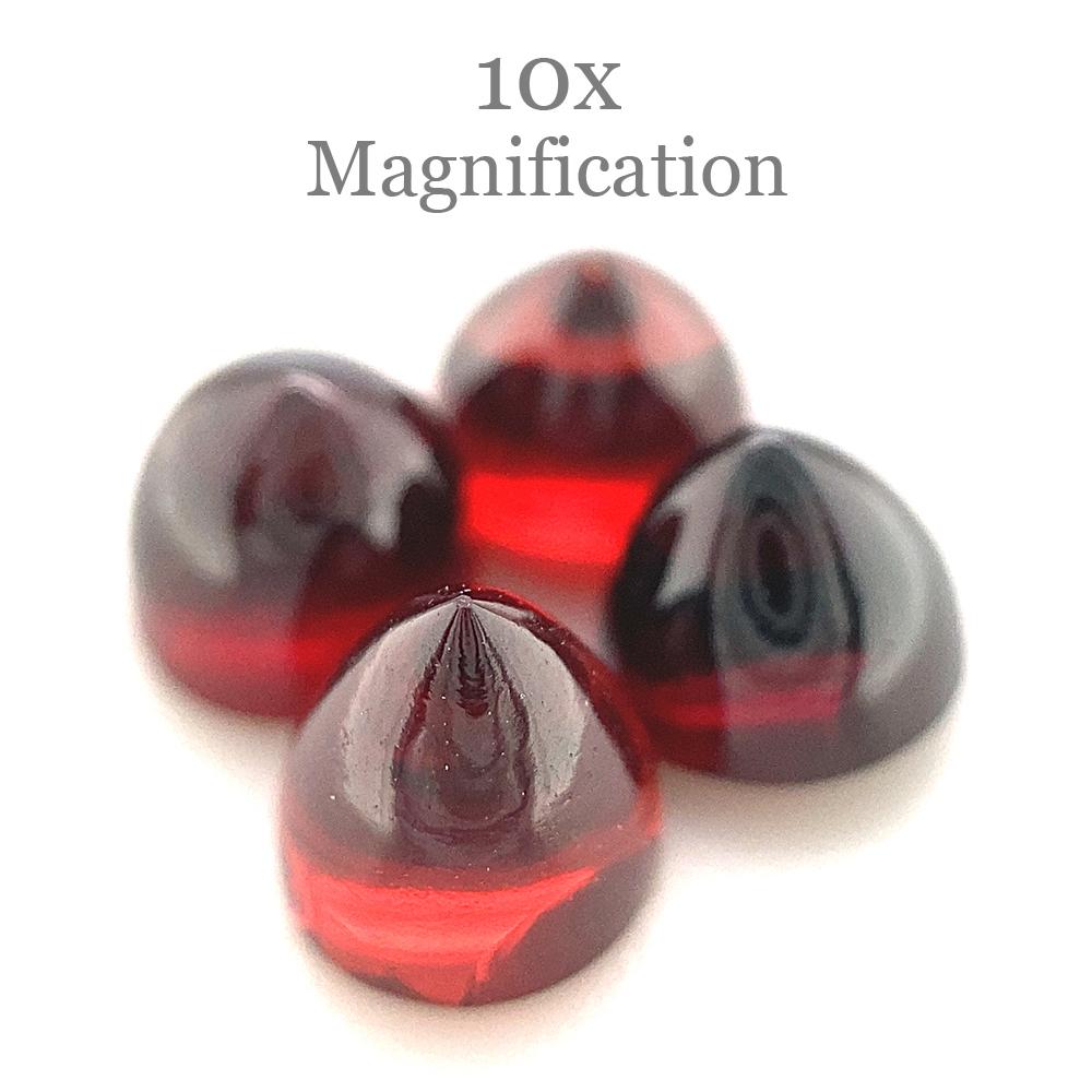 Garnet rhodolite rouge à balles rondes Almandine/Almandite de 4,48 carats serti de 4 pierres en vente 4