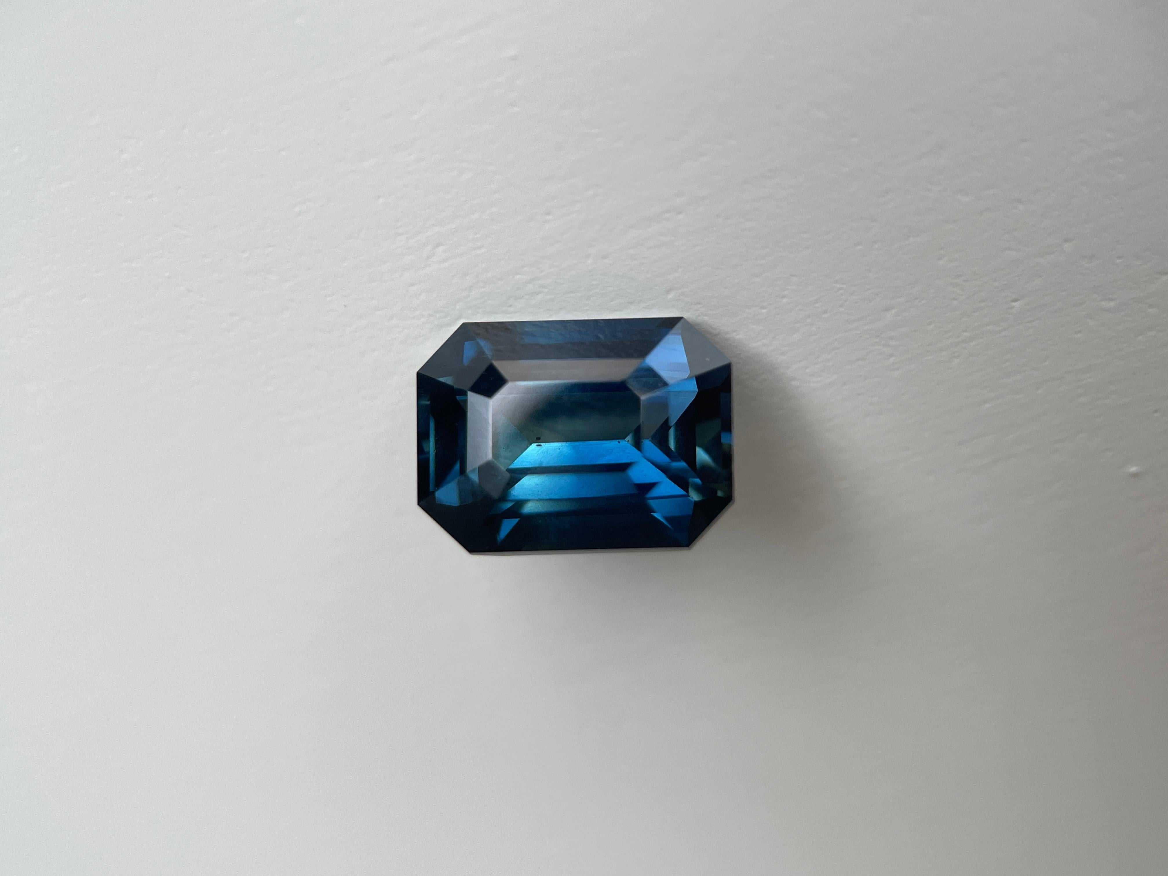 4,48ct natürlicher blauer Saphir - GIA zertifiziert (Achteckschliff) im Angebot