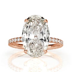 4.48ct Oval Cut Diamond Engagement Ring