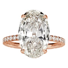 4.48ct Oval Cut Diamond Engagement Ring