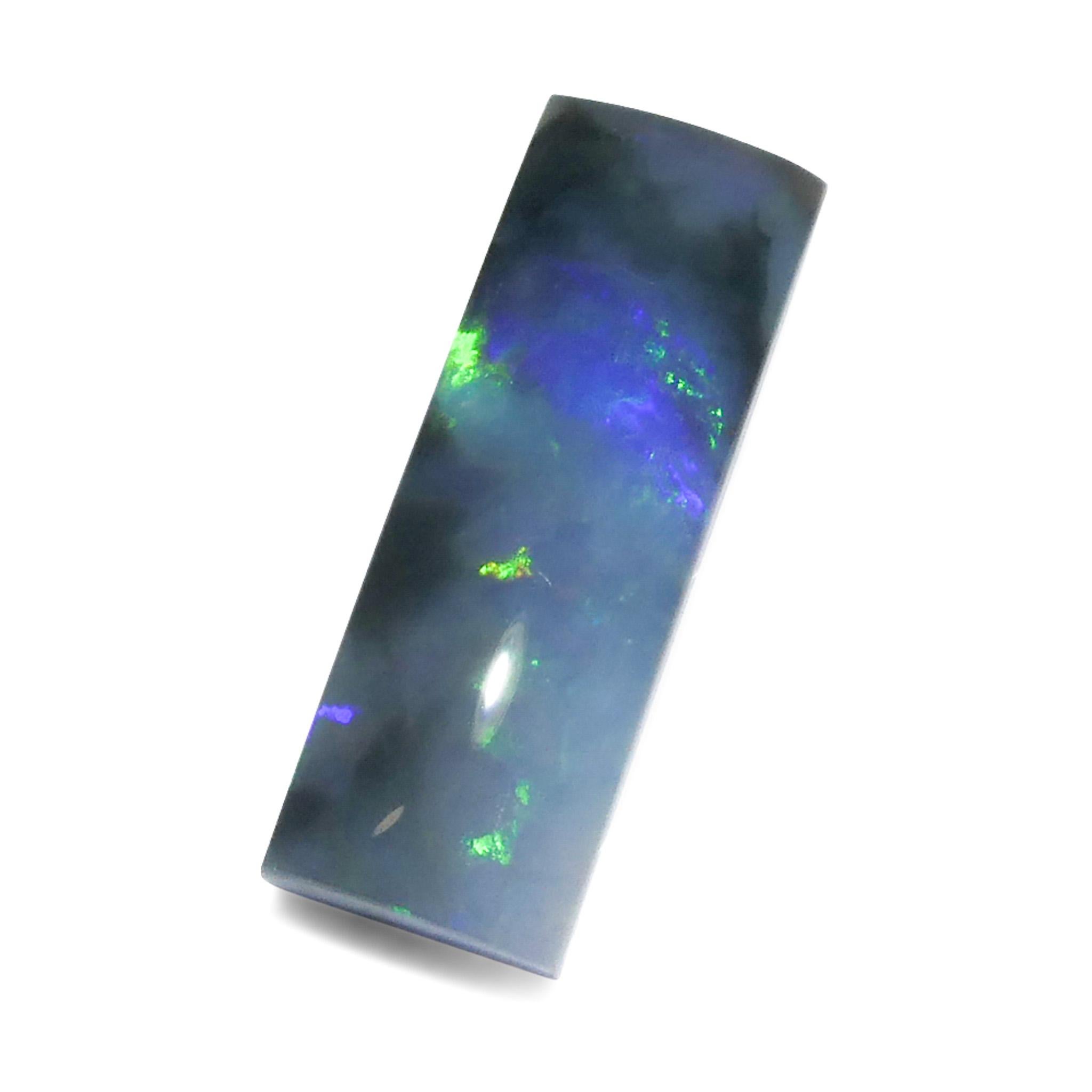 4.48ct Rectangular Cabochon Gray Opal from Australia For Sale 7