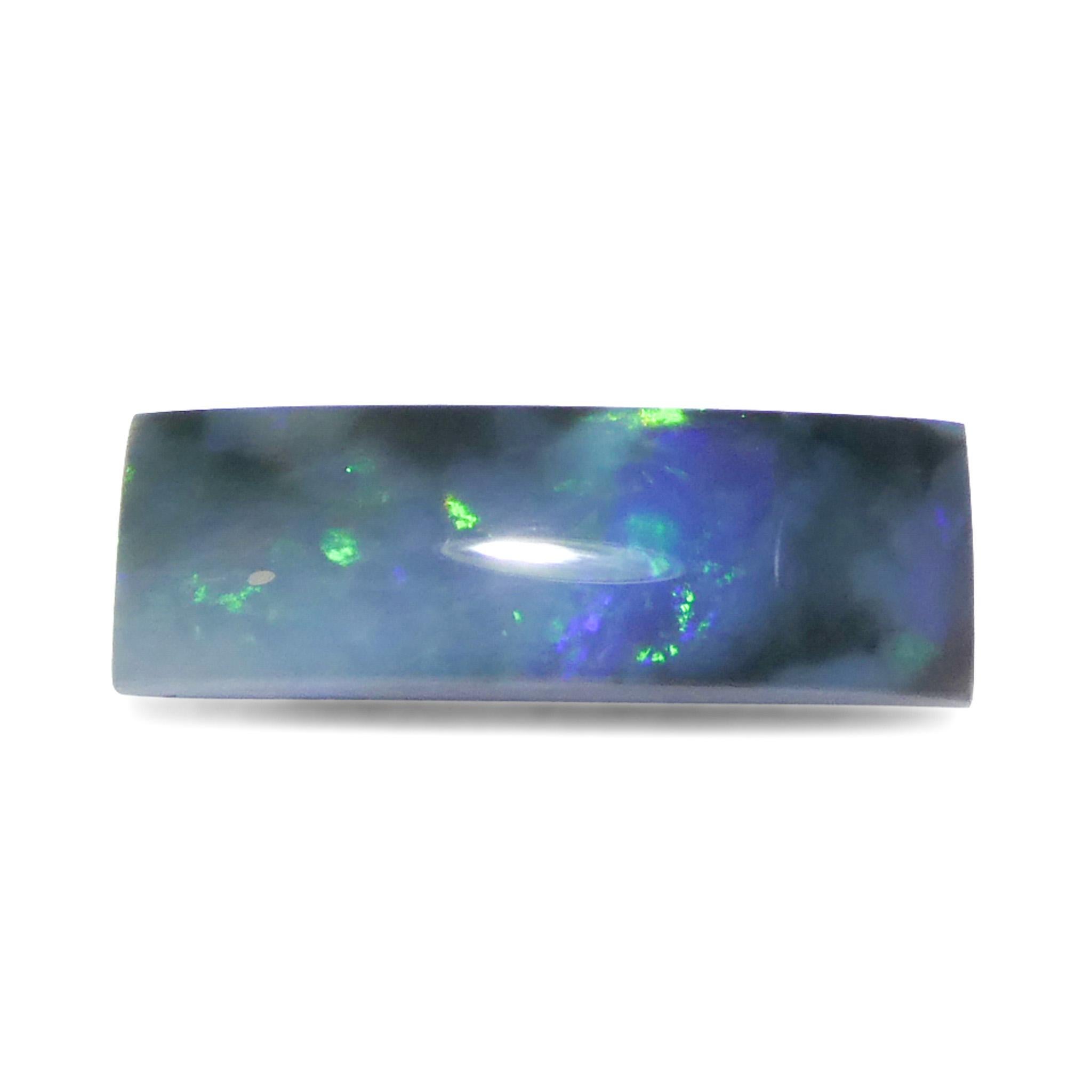4.48ct Rectangular Cabochon Gray Opal from Australia For Sale 1
