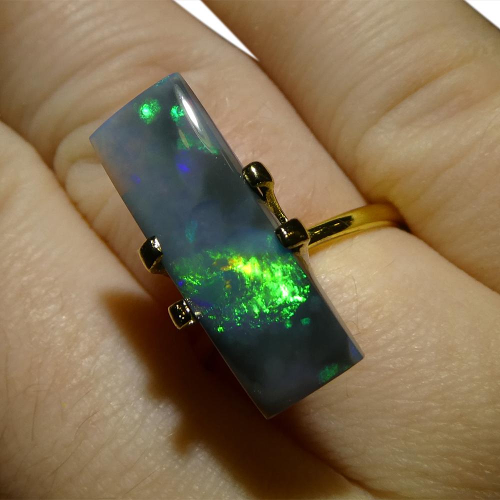 4.48ct Rectangular Cabochon Gray Opal from Australia For Sale 6