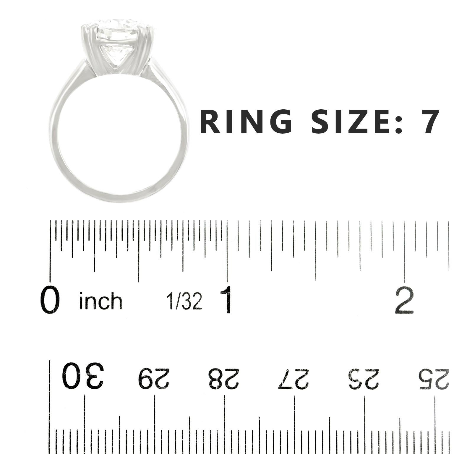 Brilliant Cut 4.49 Carat F SI1 Diamond Engagement Ring Platinum GIA