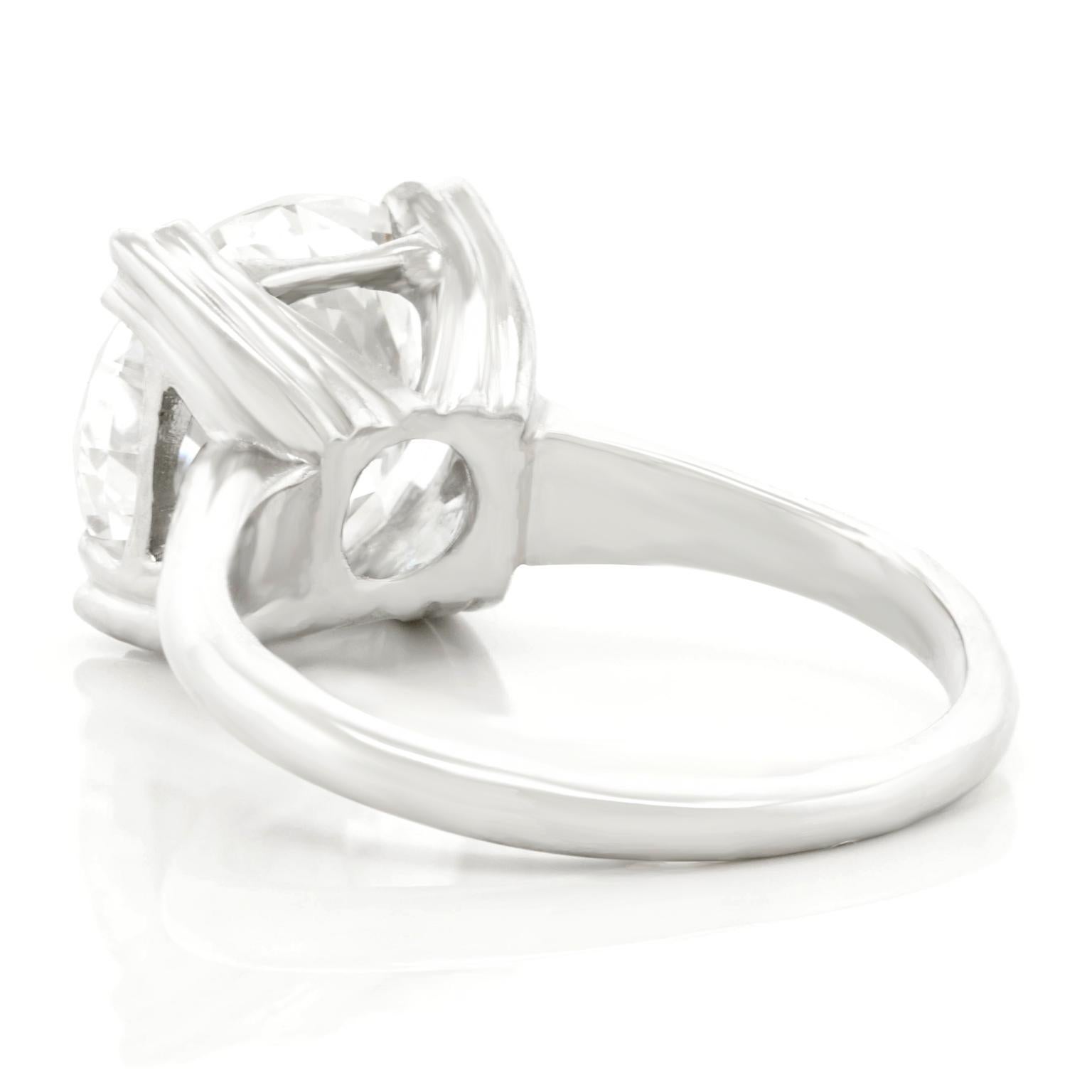 Women's or Men's 4.49 Carat F SI1 Diamond Engagement Ring Platinum GIA