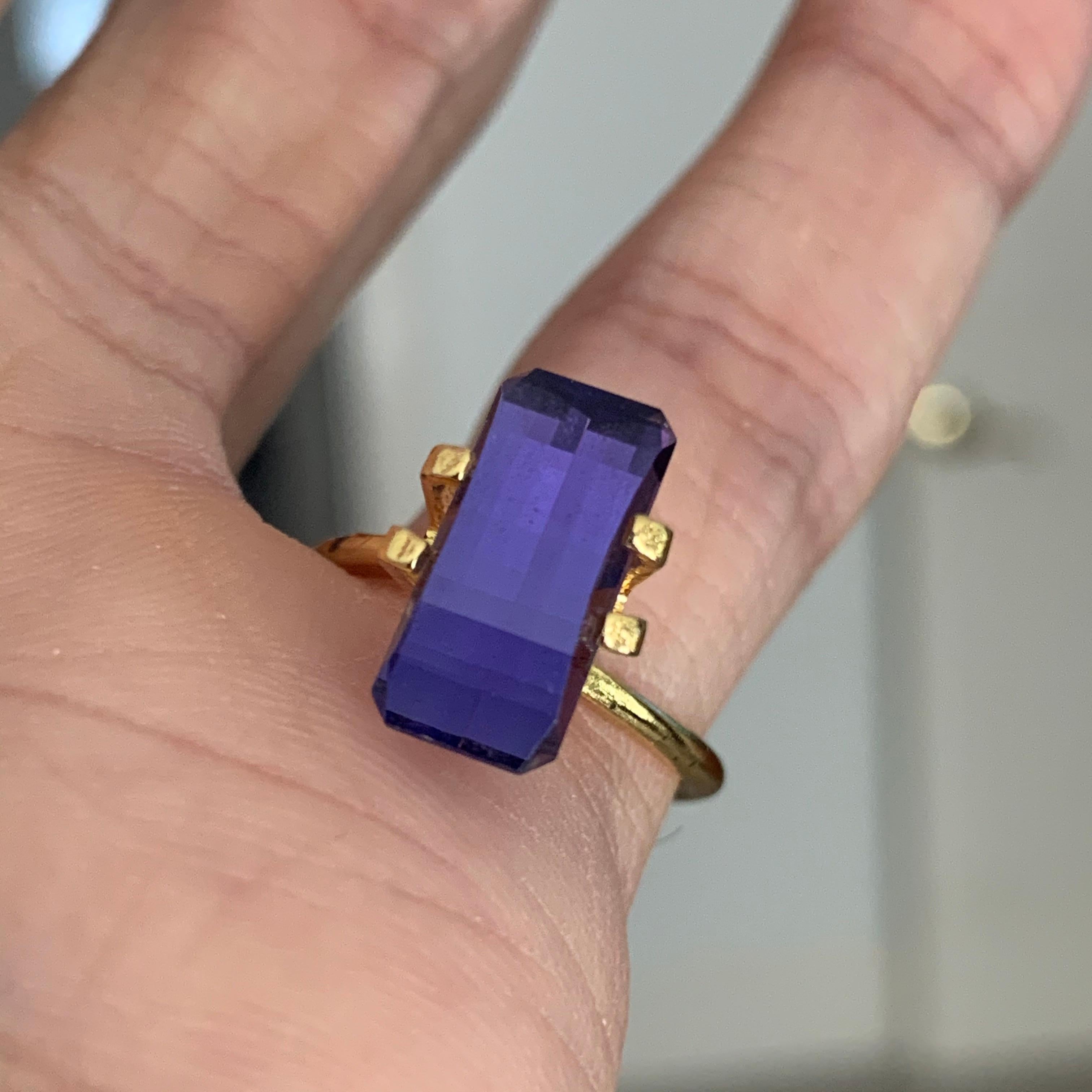 4.49 Carat Opposed Bar Tanzanite Loose Gemstone 

Can be made for any finger size , pendant , ect..., this will be made to order and take approximately 2-4 weeks from customers final design approval. If you need a sooner date let us know and we will