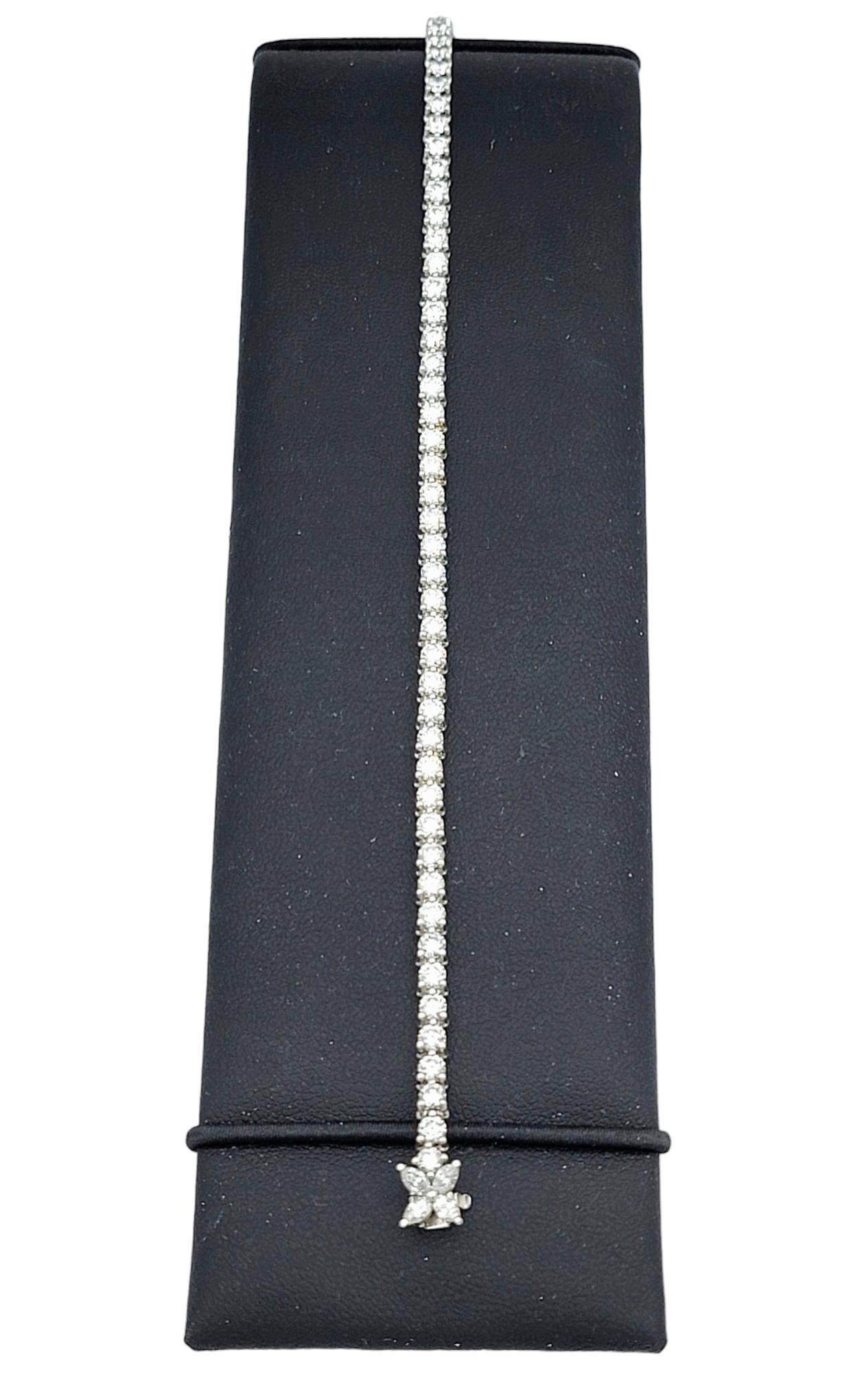 4.49 Carat Total Tiffany & Co. Victoria Diamond Tennis Bracelet Set in Platinum 3