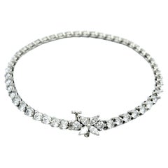 4.49 Carat Total Tiffany & Co. Victoria Diamond Tennis Bracelet Set in Platinum