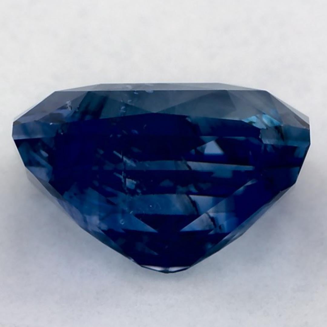 Pierre précieuse taille radiant saphir bleu 4,49 carats Neuf - En vente à Fort Lee, NJ