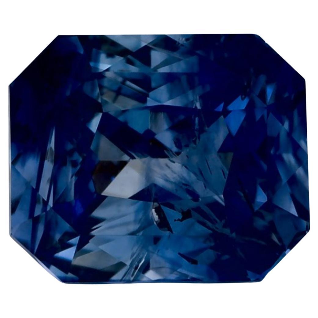 4,49 Karat Blauer Saphir Radiant Loser Edelstein