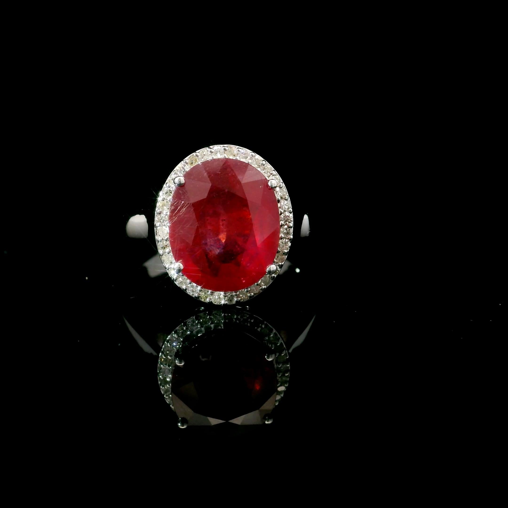 Women's or Men's 4.49 ctr Ruby ring For Sale