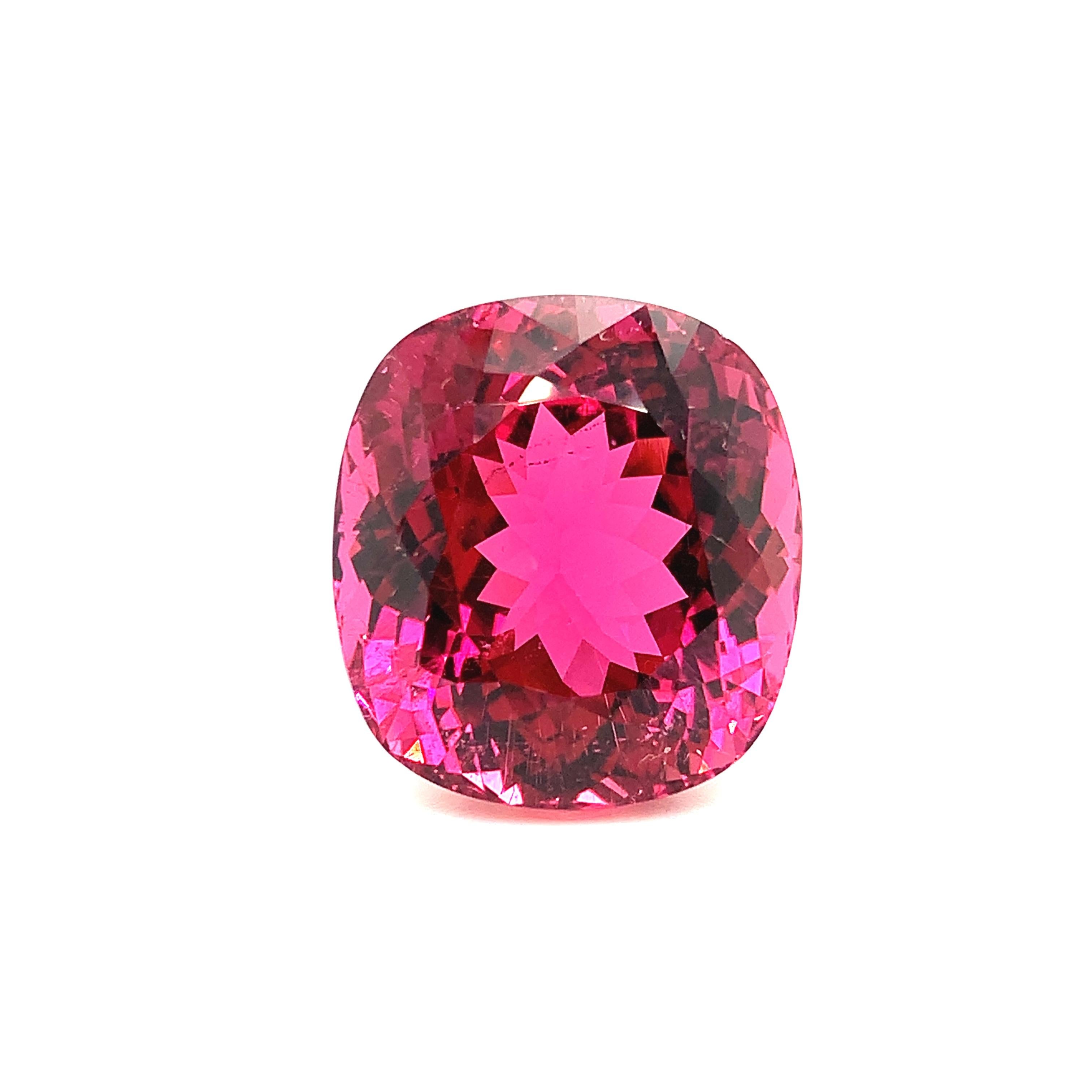 44.97 Carat Purple Pink Tourmaline, Loose Gemstone, GIA Certified 8