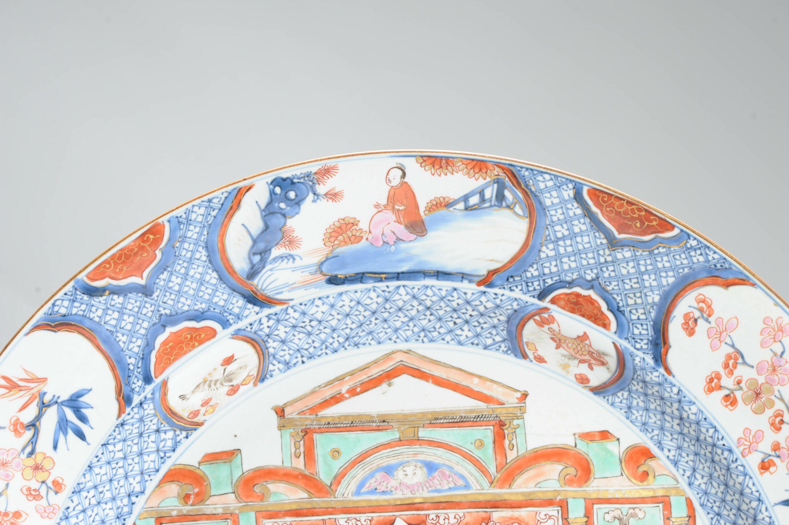 44CM 18C Kangxi/Yongzheng Cinese Piatto di Porcellana Armoriale Imari UTRECHT in vendita 6