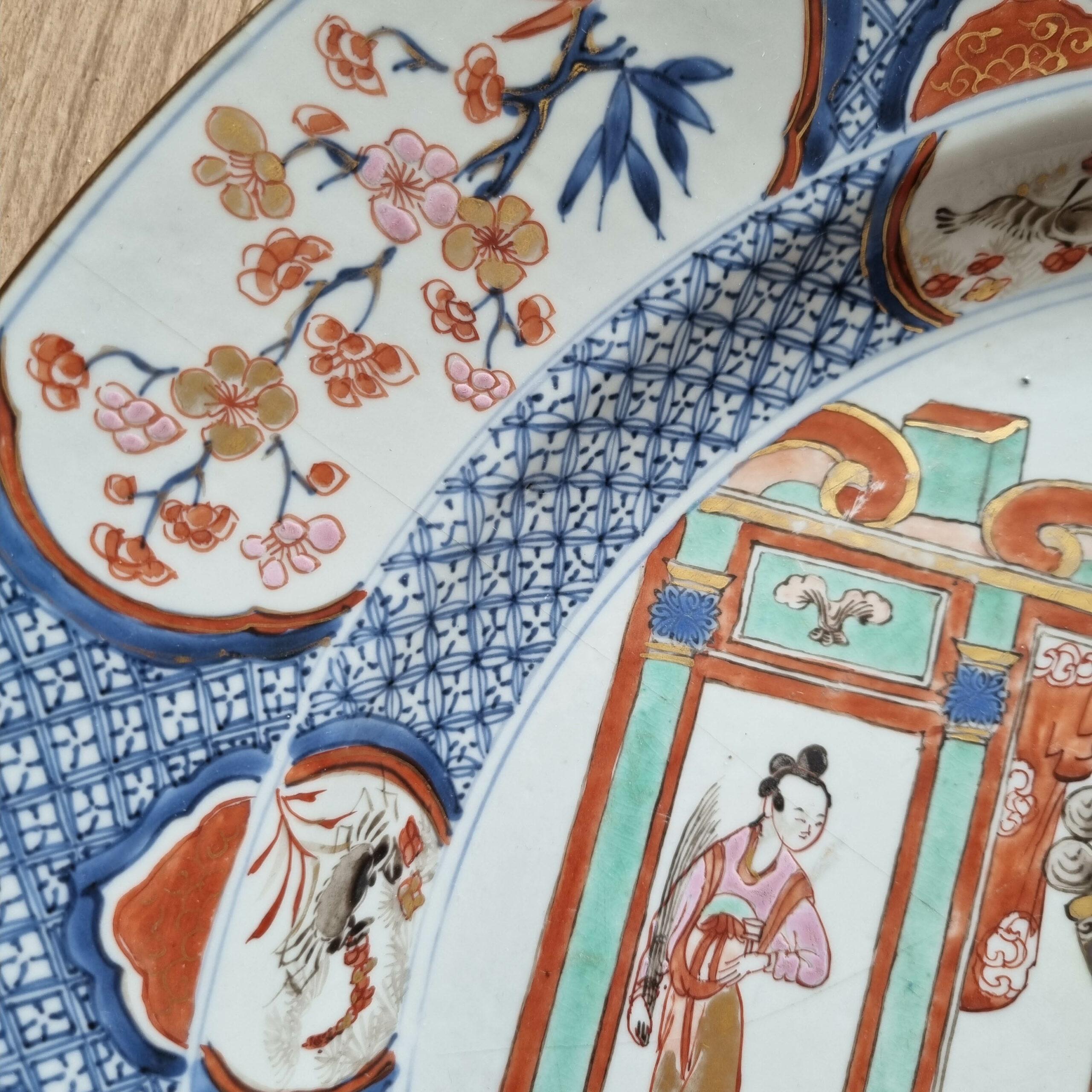 44CM 18C Kangxi/Yongzheng Cinese Piatto di Porcellana Armoriale Imari UTRECHT in vendita 7