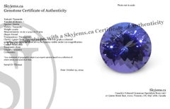 4.4ct Round Violet Blue Tanzanite from Tanzania