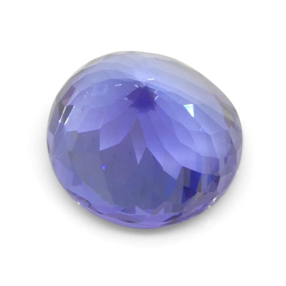 4.4ct Round Violet Blue Tanzanite from Tanzania For Sale 1