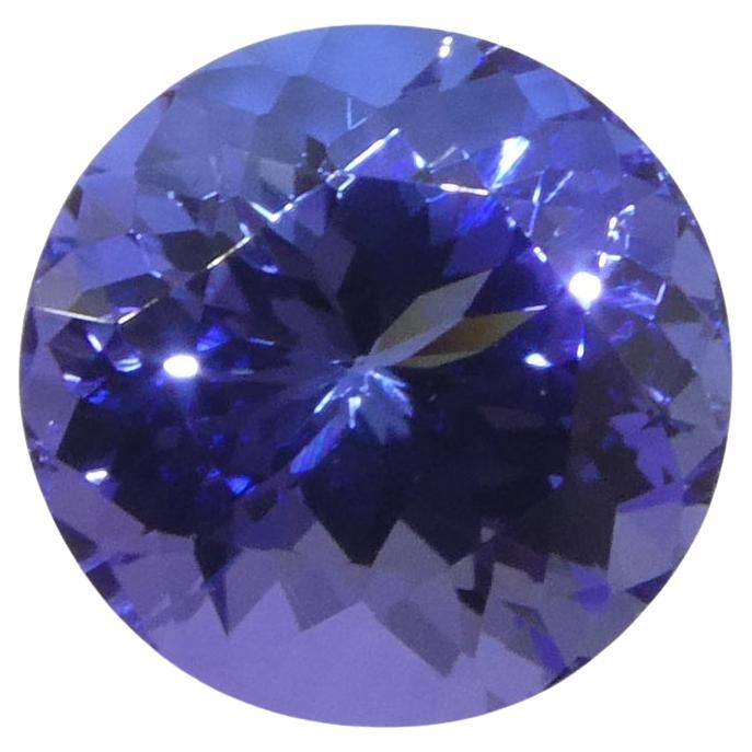4.4ct Round Violet Blue Tanzanite from Tanzania For Sale